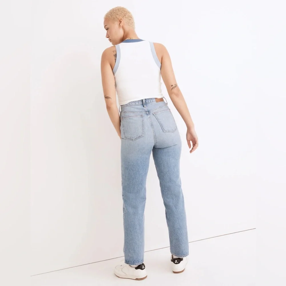 Madewell Petite Curvy Perfect Vintage Straight Jean in Seyland Wash